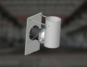 3d rendering of a panel system